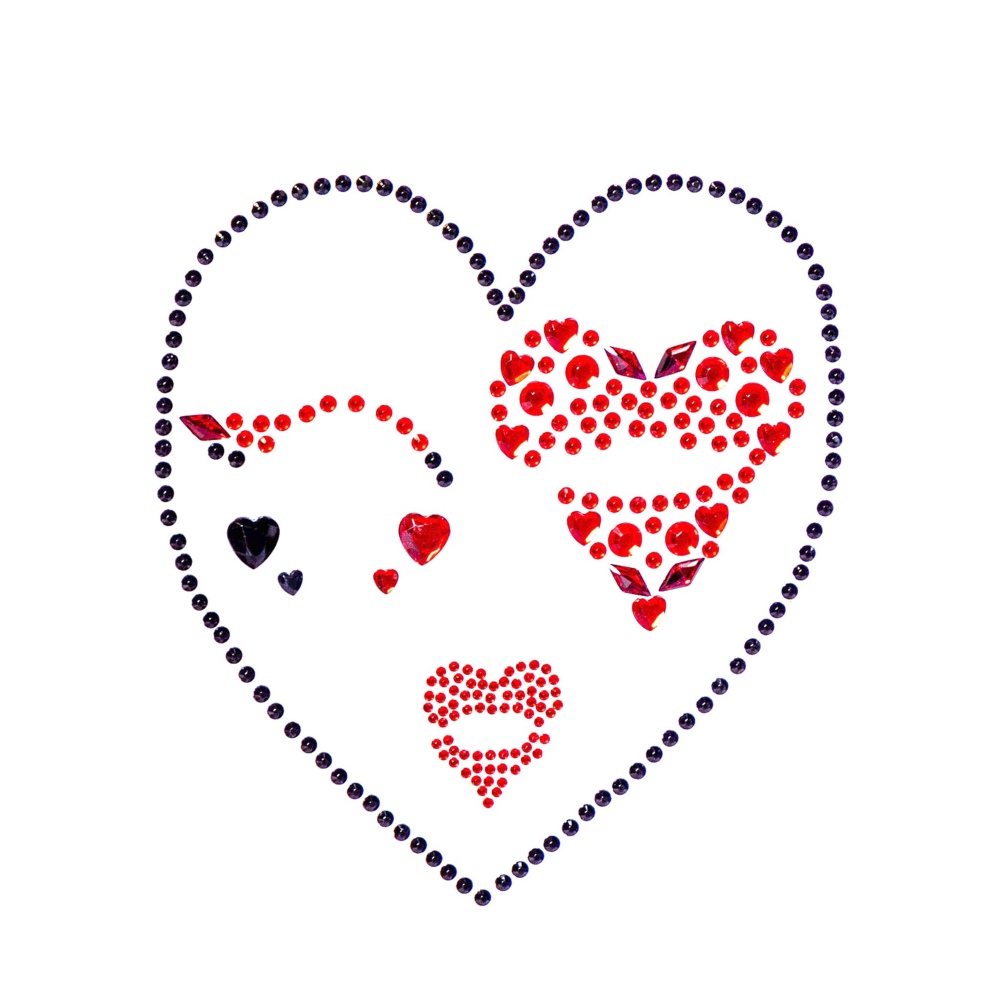 Leg Avenue - Queen Face Jewel Diamond Sticker - Red/Black